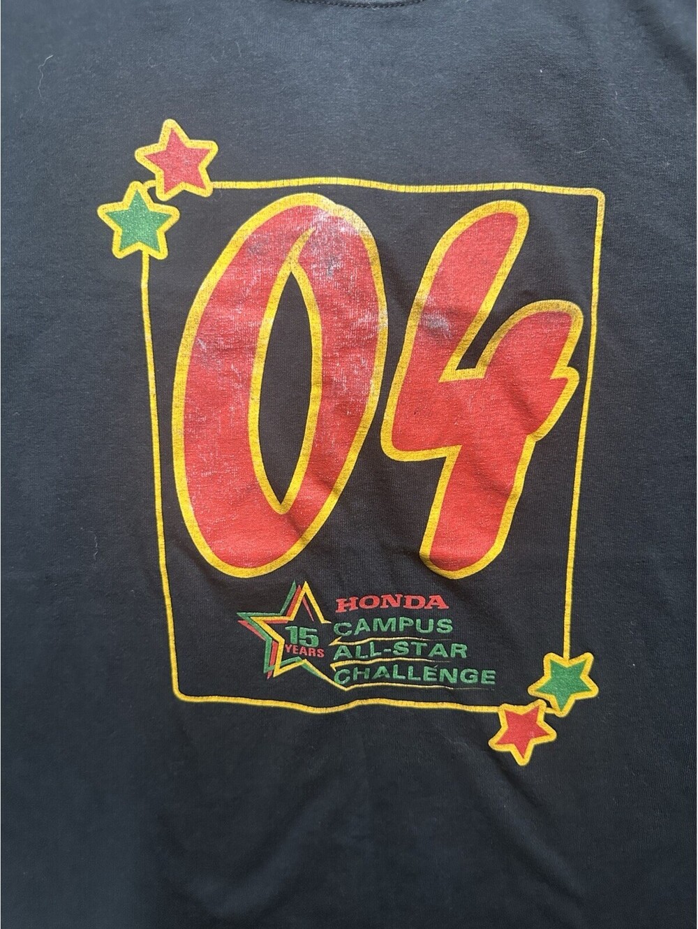 Vintage 2004 Honda Campus All Star Challenge HCASC T Shirt Black Anvil USA M